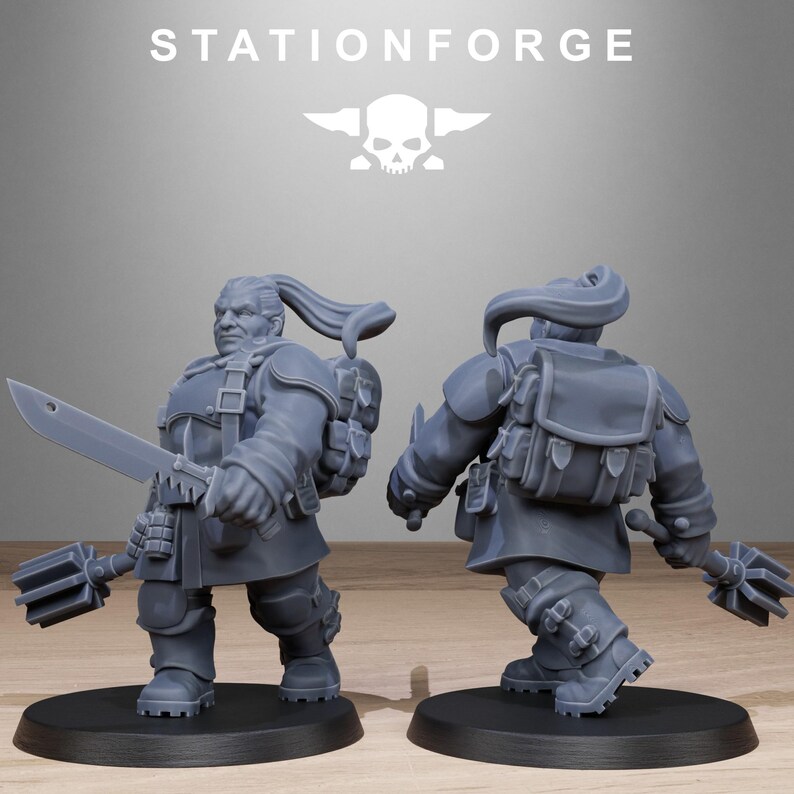 Freiwächter-Mutantenschwestern | Station Forge 16k Resinminiaturen | 28 mm/32 mm Tabletop-Wargaming | Unbemalt Bild 9