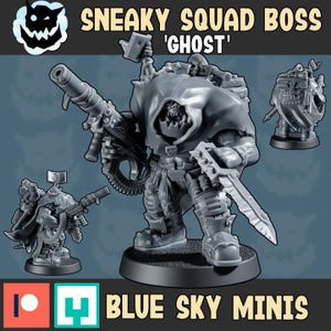 Sneaky Squad Boss Ghost - Orc Character - 16k Resin - Orcs / Tabletop / Wargaming / Grimdark image 2