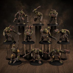 Orks Orkaz Plague Spreadaz | Station Forge 16k Resin Miniatures | 28mm 32mm Tabletop Wargaming | Unpainted 画像 1