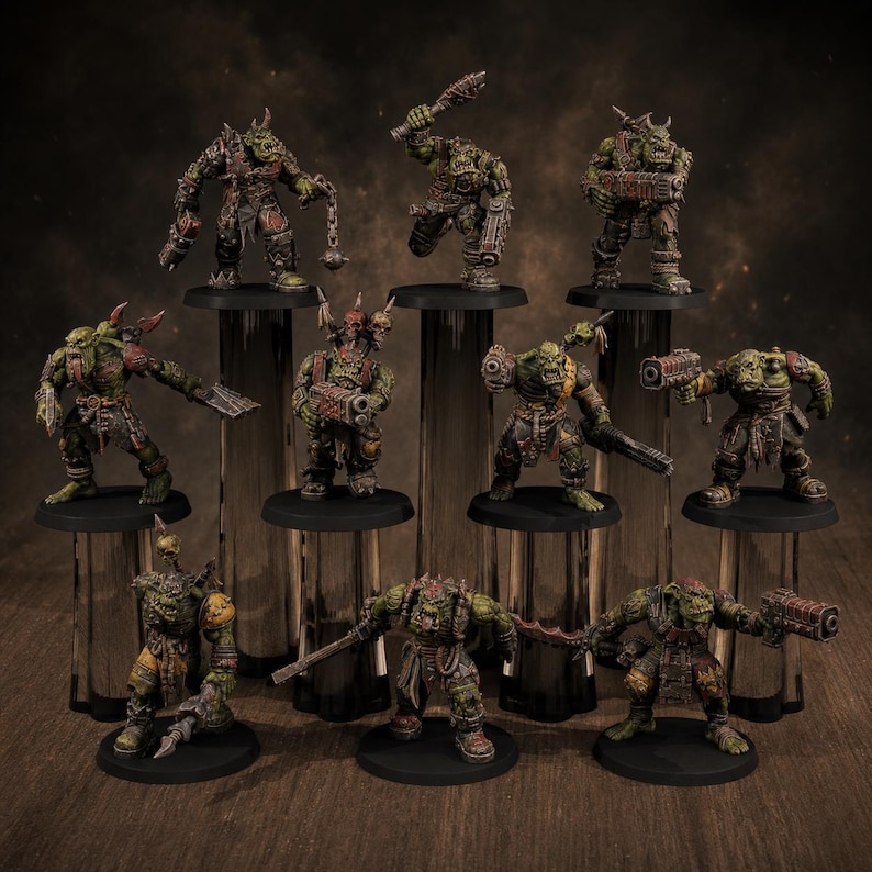 Orks Orkaz Plague Spreadaz | Station Forge 16k Resin Miniatures | 28mm 32mm Tabletop Wargaming | Unpainted 画像 1