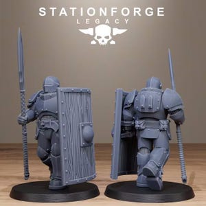 Solaris Shielders | Station Forge 16k Resin Miniatures | 28mm 32mm Tabletop Wargaming | Unpainted image 9