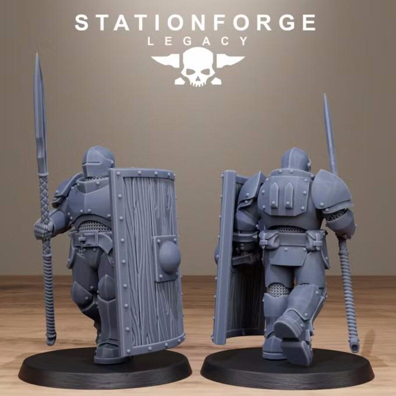Solaris Shielders | Station Forge 16k Resin Miniatures | 28mm 32mm Tabletop Wargaming | Unpainted image 9