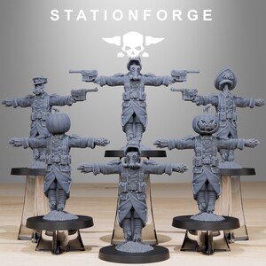 GrimGuard Vogelscheuche | Station Forge 16k Resin-Miniaturen | 28 mm/32 mm Tabletop-Wargaming | Unbemalt Bild 2