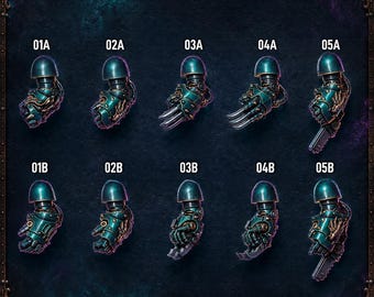Anvil Wardens - Big Armor Fists - 16k Resin - GreyTide Studio - Drakes / Space Warriors / Bitz / Tabletop / Wargaming / Grimdark