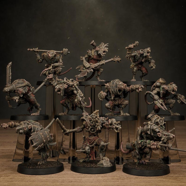 Rotfang Infantry | Station Forge 16k Resin Miniatures | 28mm 32mm Tabletop Wargaming | Unpainted image 1