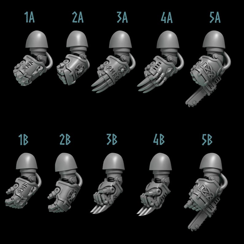 プライマルハウンド - ビッグフィスト - 16kレジン - GreyTide Studio - オオカミ / スペースウォリアーズ / パーツ / テーブルトップ / ウォーゲーム / グリムダーク 画像 2