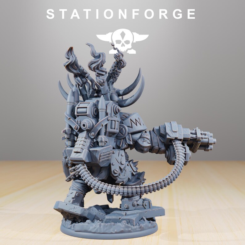Orchi Orkaz Grand Nutta / Station Forge Miniature in resina 16k / 28 mm 32 mm Wargaming da tavolo / Non dipinte immagine 5