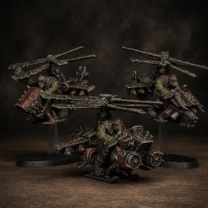 Orks Orkaz Kopters | Station Forge 16k Resin Miniatures | 28mm 32mm Tabletop Wargaming | Unpainted image 1