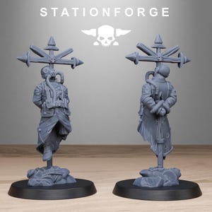 Marcadores de objetivo Grimguard / Miniaturas de resina Station Forge 16k / 28 mm 32 mm Juegos de guerra de mesa / Sin pintar imagen 6