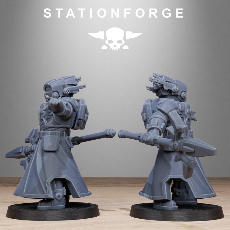 Tarion Priests | Station Forge 16k Resin Miniatures | 28mm 32mm Tabletop Wargaming | Unpainted image 9