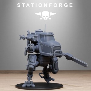 Freeguard Walker | Station Forge 16k Resin-Miniaturen | 28 mm/32 mm Tabletop-Wargaming | Unbemalt Bild 5