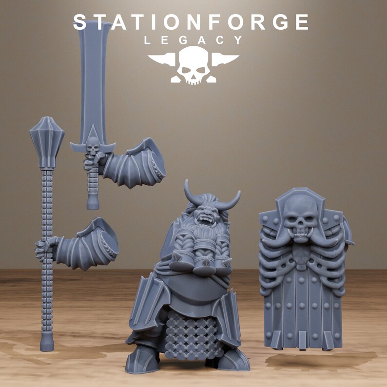 Legacy Chaosvale Infantry | Station Forge 16k Resin Miniatures | 28mm 32mm Tabletop Wargaming | Unpainted image 3