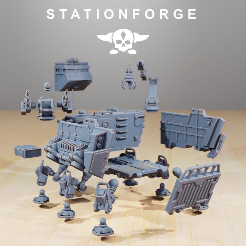 Tanque de transporte de carroñeros / Station Forge 16k Miniaturas de resina / 28 mm 32 mm Juegos de guerra de mesa / Sin pintar imagen 7