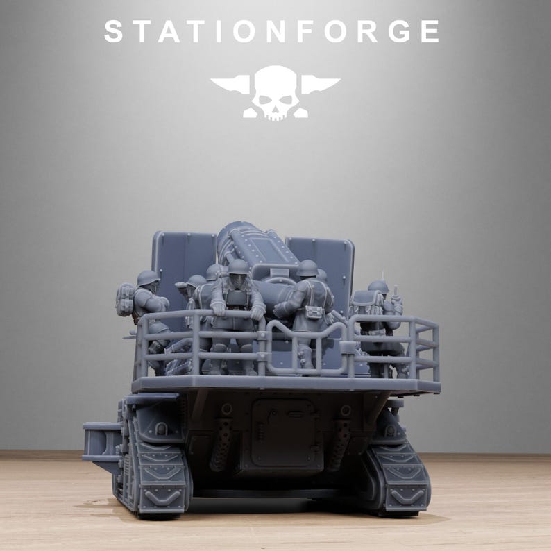 Freeguard artillerie minitank | Station Forge 16k harsminiaturen | 28 mm 32 mm tafelblad oorlogsspellen | Ongeverfd afbeelding 5