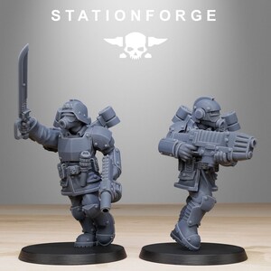 Grimguard Aero Troops | Station Forge 16k Resin Miniatures | 28mm 32mm Tabletop Wargaming | Unpainted image 7