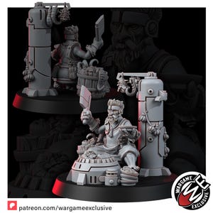 Coalition The Necrocity Black Traders | 16k Resin Miniatures | 28mm 32mm Tabletop Wargaming | Unpainted image 9