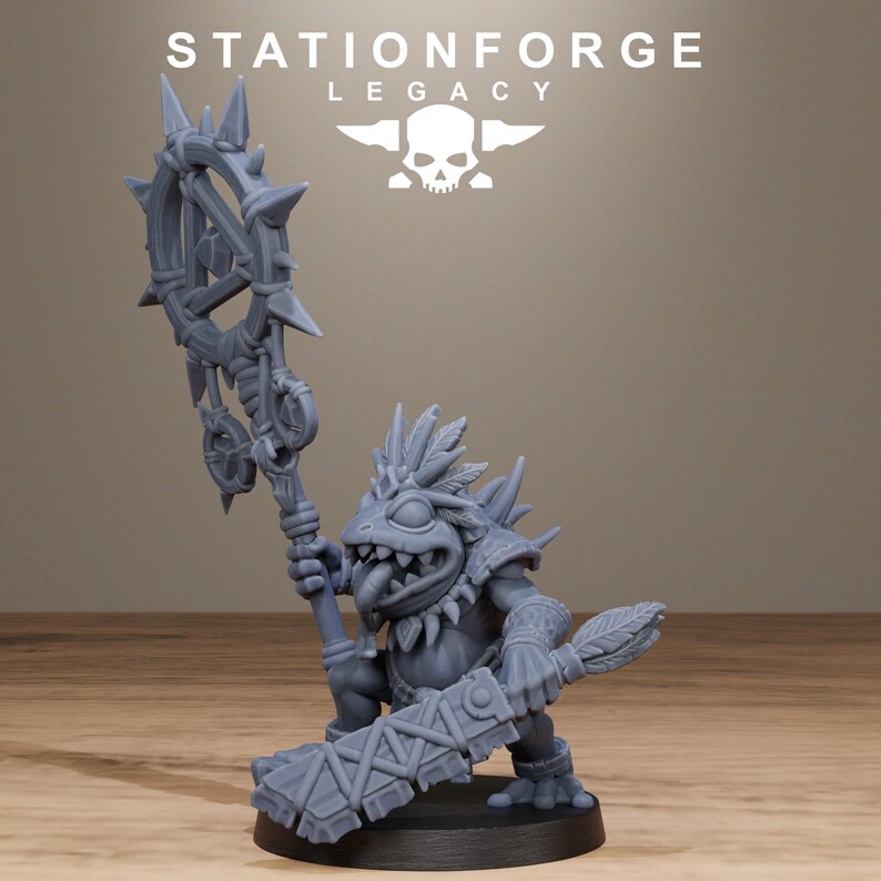 Legacy Bogkin Shaman | Station Forge 16k Resin Miniatures | 28mm 32mm Tabletop Wargaming | Unpainted image 7