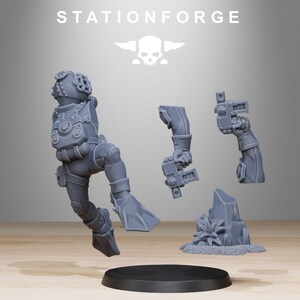 Grimguard-Taucher | Station Forge 16k Resin-Miniaturen | 28 mm/32 mm Tabletop-Wargaming | Unbemalt Bild 3