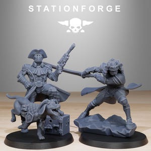 Bufones de Grimcorp / Miniaturas de resina Station Forge 16k / 28 mm 32 mm para juegos de guerra de mesa / Sin pintar imagen 6
