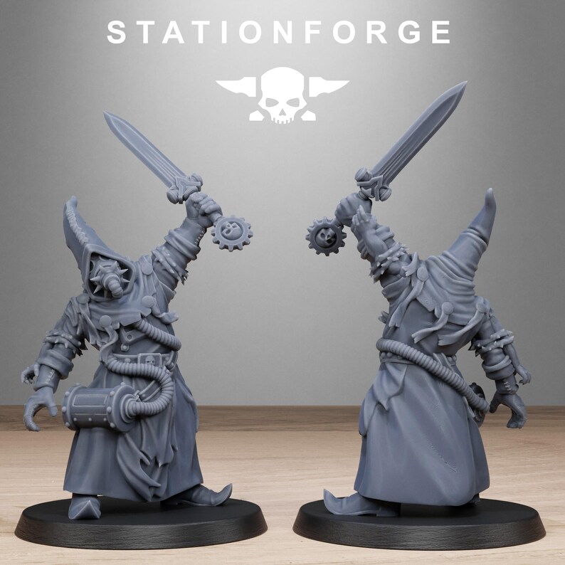 Místicos Carroñeros / Station Forge 16k Miniaturas de Resina / 28 mm 32 mm Juegos de Guerra de Mesa / Sin Pintar imagen 3