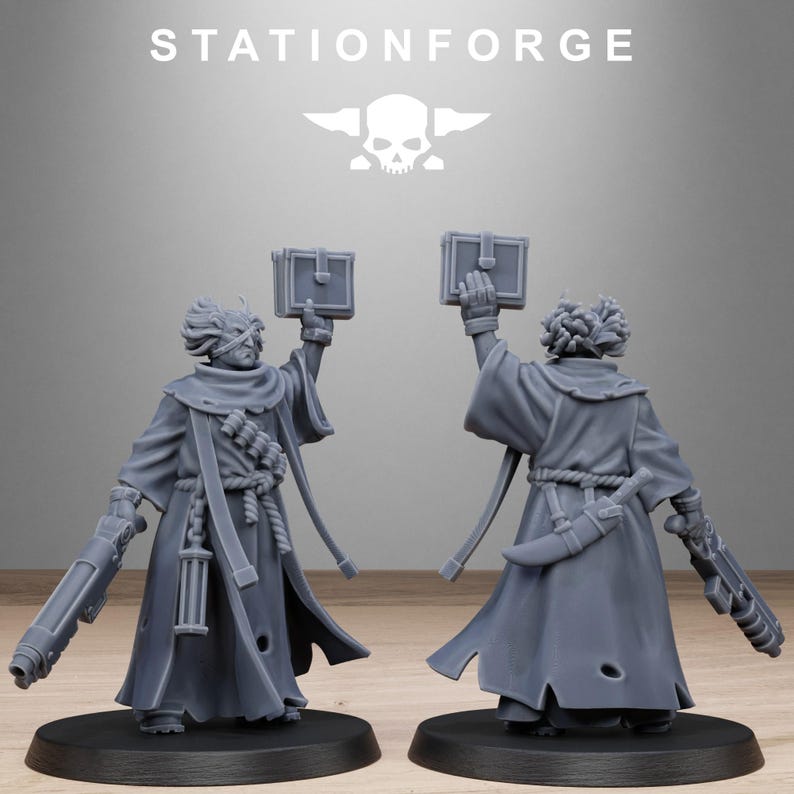 Grimcorp Firers | Station Forge 16k Resin Miniatures | 28mm 32mm Tabletop Wargaming | Unpainted image 9