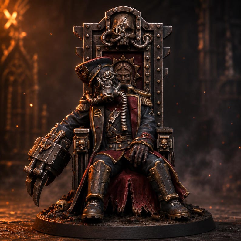GrimGuard The Fallen Officer / Station Forge Miniature in resina 16k / 28 mm 32 mm Wargaming da tavolo / Non dipinto immagine 1