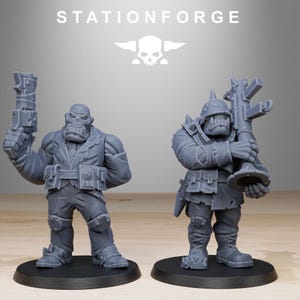 Orks Orkaz Team Fighters | Station Forge 16k Resin Miniatures | 28mm 32mm Tabletop Wargaming | Unpainted image 6