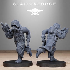 GrimGuard Shovel Trenches | Station Forge 16k Resin Miniatyrer | 28 mm 32 mm Bordsskiva Krigsspel | Omålad bild 4
