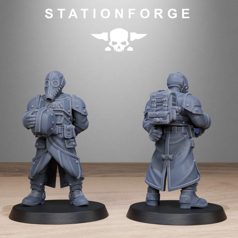 Grimguard Vigils | Station Forge 16k Resin Miniatures | 28mm 32mm Tabletop Wargaming | Unpainted image 8