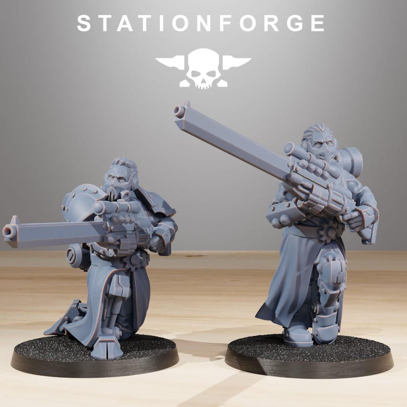Scavenger Infantry Builder Kit | Station Forge 16k Resin Miniatures | 28mm 32mm Tabletop Wargaming | Unpainted image 7