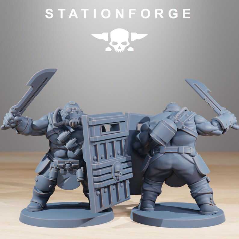 Grimguard Hunters | Station Forge 16k Resin Miniatures | 28mm 32mm Tabletop Wargaming | Unpainted image 6