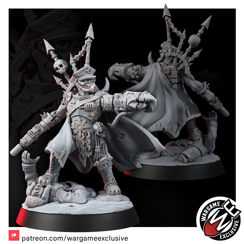 Chaos Renegades Of Pain General | 16k Resin Miniatures | 28mm 32mm Tabletop Wargaming | Unpainted image 7
