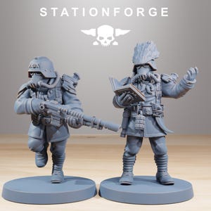 Grimguard Xenarid Hunters | Station Forge 16k Resin Miniatures | 28 mm 32 mm Tabletop Wargaming | Ongeverfd afbeelding 4
