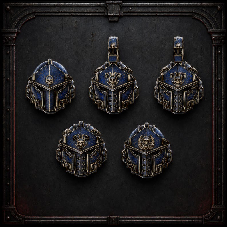 Space Warrior Heads – 16K Resin Conversion Bits for Wargaming (Set of 5) image 1
