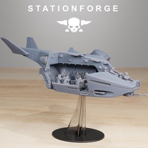 Vaskar Dropship | Station Forge 16k Resin Miniatures | 28mm 32mm Tabletop Wargaming | Unpainted image 3