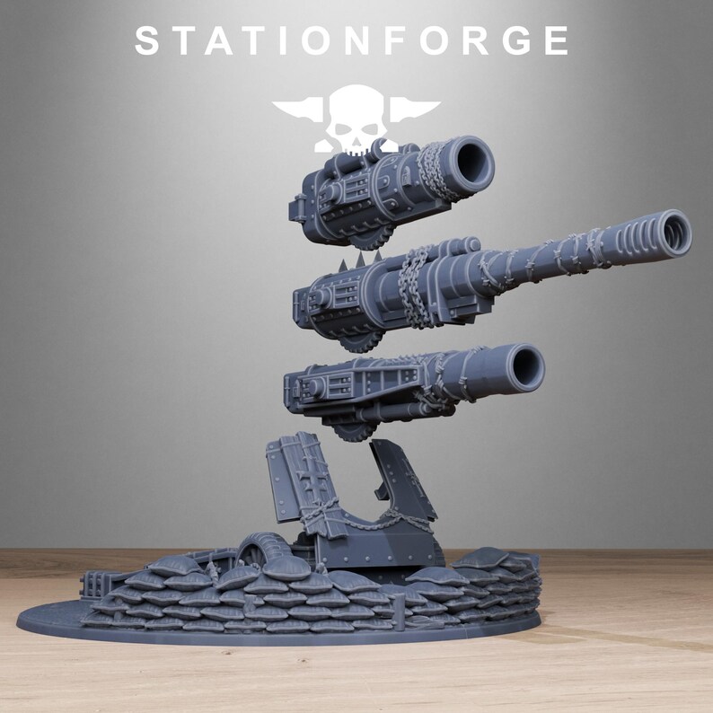 Royal Guard Artillery | Station Forge 16k Resin Miniatures | 28mm 32mm Tabletop Wargaming | Unpainted image 6