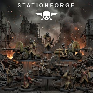 Grimguard Battle Weapons 2 | Station Forge 16k Resin Miniatures | 28mm 32mm Tabletop Wargaming | Unpainted image 1