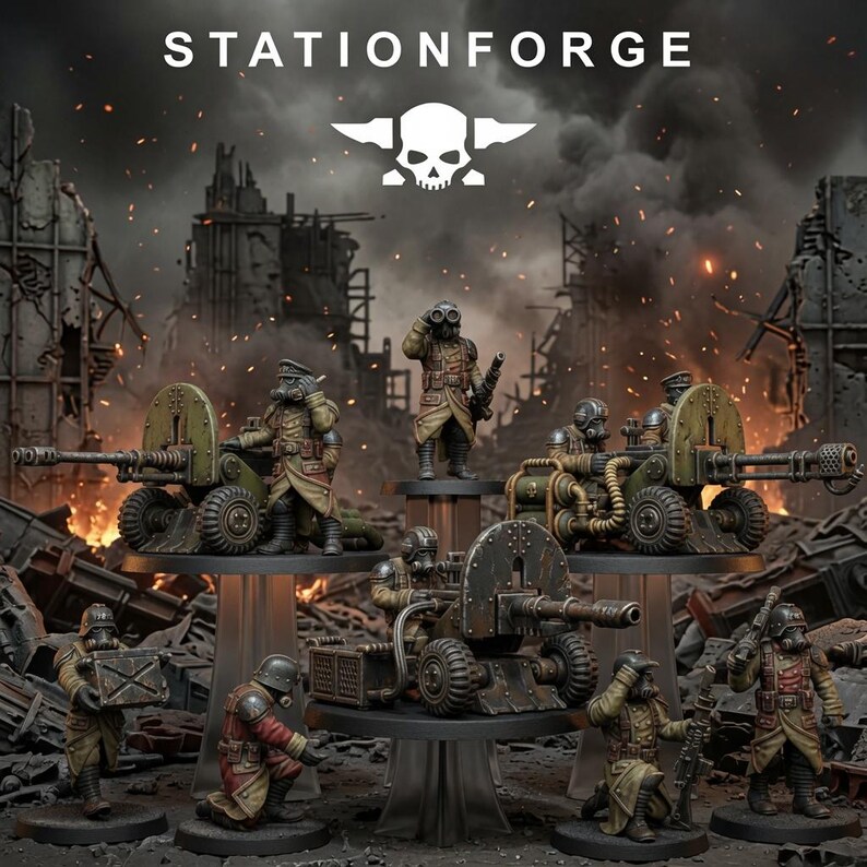 Grimguard Battle Weapons 2 | Station Forge 16k Resin Miniatures | 28mm 32mm Tabletop Wargaming | Unpainted image 1