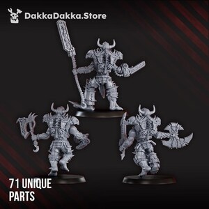 Cursed Bone Shredders Squad – 16K Resin Miniatures (28mm 32mm Wargaming) image 6