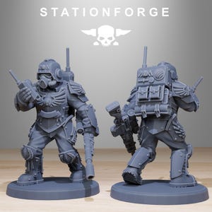 Grimguard Elites | Station Forge 16k Resin Miniatures | 28mm 32mm Tabletop Wargaming | Unpainted image 6