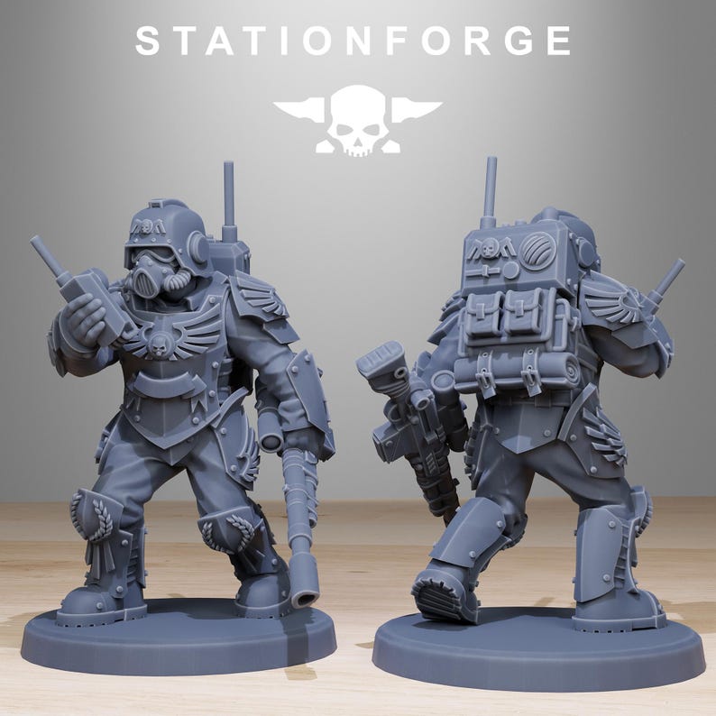 Grimguard Elites | Station Forge 16k Resin Miniatures | 28mm 32mm Tabletop Wargaming | Unpainted image 6