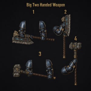 Primal Hounds - Big Armor Two Handed Weapons - 16k Resin - GreyTide Studio - Wolves / Bitz / Tabletop / Wargaming / Grimdark image 1