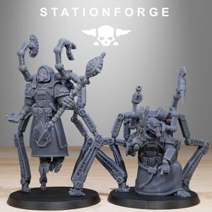 Scavenger Octapods / Miniature in resina 16k di Station Forge / 28 mm 32 mm per wargame da tavolo / Non dipinte immagine 3