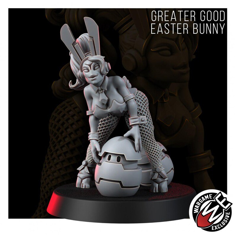 Coalition Easter Bunny | 16k Resin Miniatures | 28mm 32mm Tabletop Wargaming | Unpainted image 7