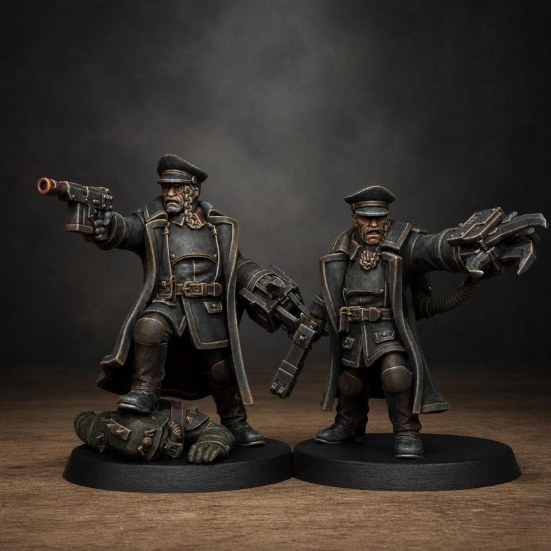 Freeguard Officer | Station Forge 16k Resin Miniatures | 28mm 32mm Tabletop Wargaming | Unpainted image 1