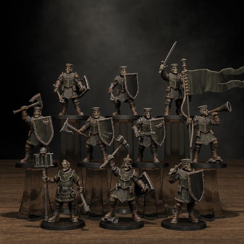 Infanterie Legacy Thorncrest | Figurines en résine Station Forge 16k | 28 mm et 32 mm | Jeux de figurines | Non peintes image 1