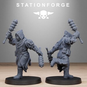 Plünderer-Henker | Station Forge 16k Resin-Miniaturen | 28 mm/32 mm Tabletop-Wargaming | Unbemalt Bild 5