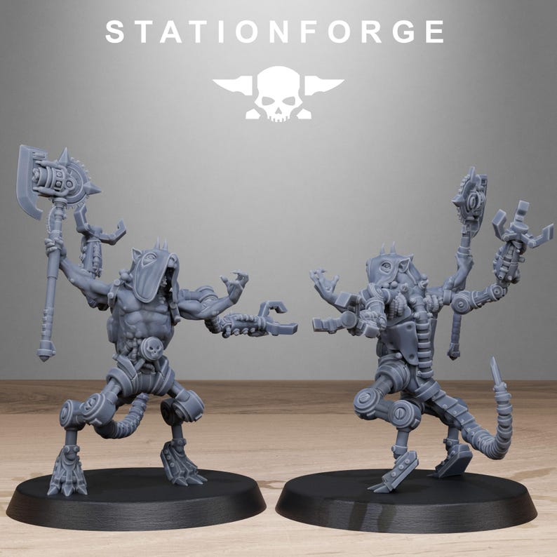 Raticus Technoclaw | Station Forge 16k Resin Miniatures | 28mm 32mm Tabletop Wargaming | Unpainted image 8