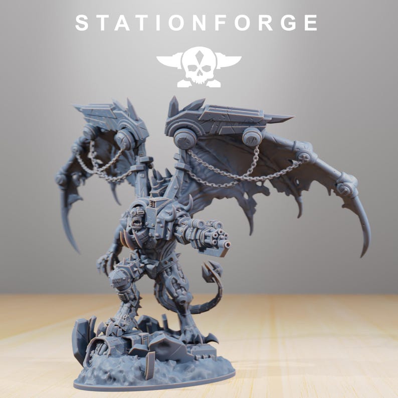 Orks Orkaz Thazaron | Station Forge 16k Resin Miniatures | 28mm 32mm Tabletop Wargaming | Unpainted image 2