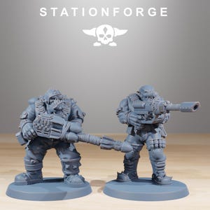 Orks Orkaz Skillers | Station Forge 16k Resin Miniatures | 28mm 32mm Tabletop Wargaming | Unpainted image 9
